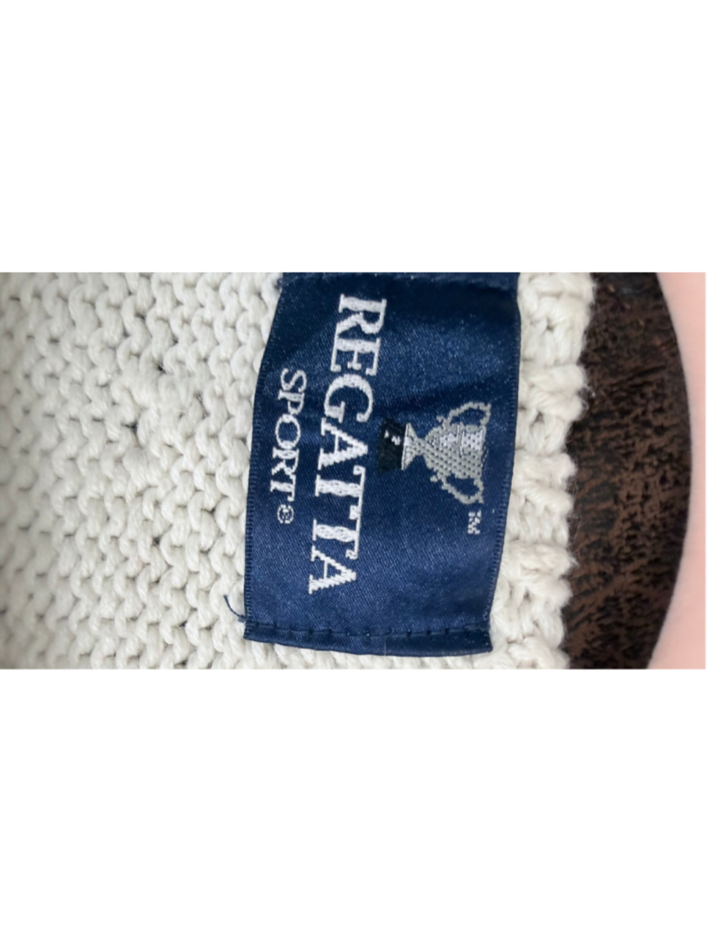 Women's Vintage Regatta Sport Floral Crew Neck Sweater White Black Size M - Picture 3 of 11